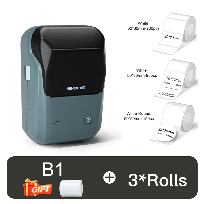 Label Printer Mini Bluetooth Sticker Maker Support Smartphones PC