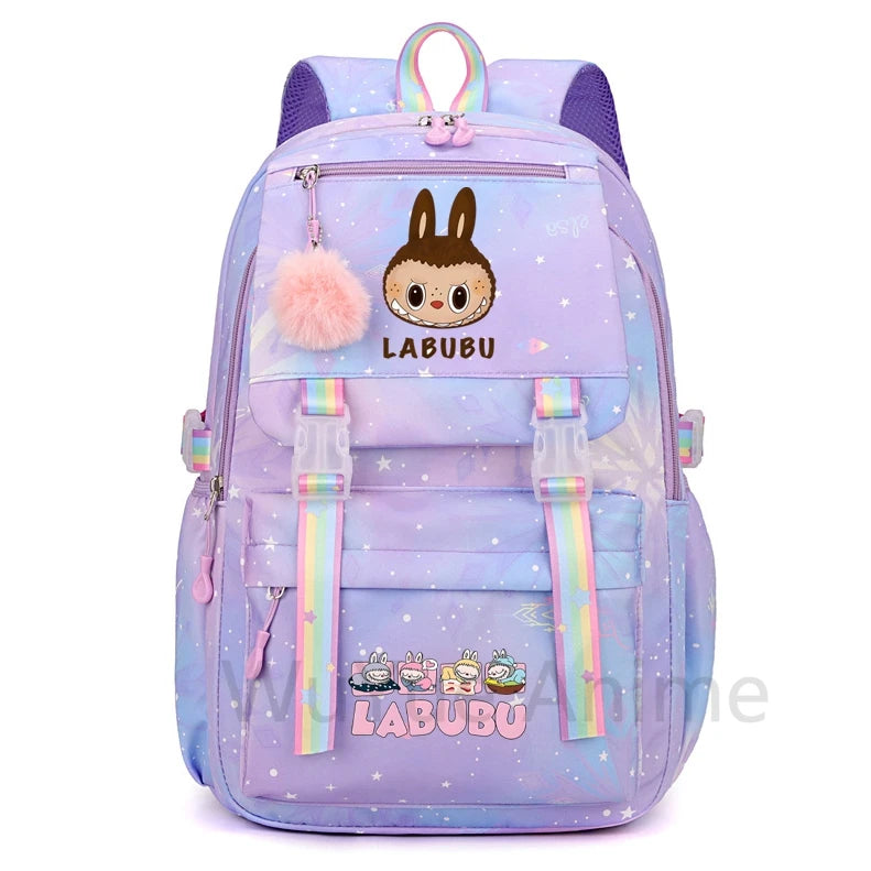 Mochila estampada fofa de anime para adolescentes estudantes crianças meninas meninos mochila escolar