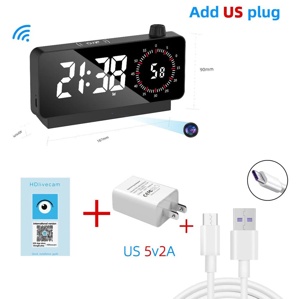 4K & 1080P HD WiFi Clock Camera – Smart, Secure, Invisible.
