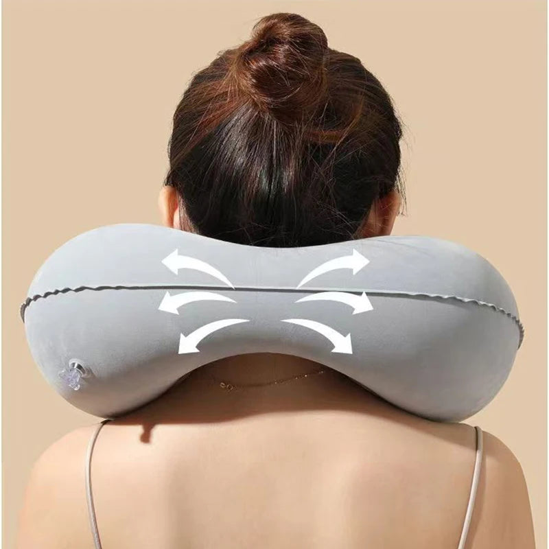 U-shaped Automatic Air Inflatable Pillow Neck Cushion Portable travel