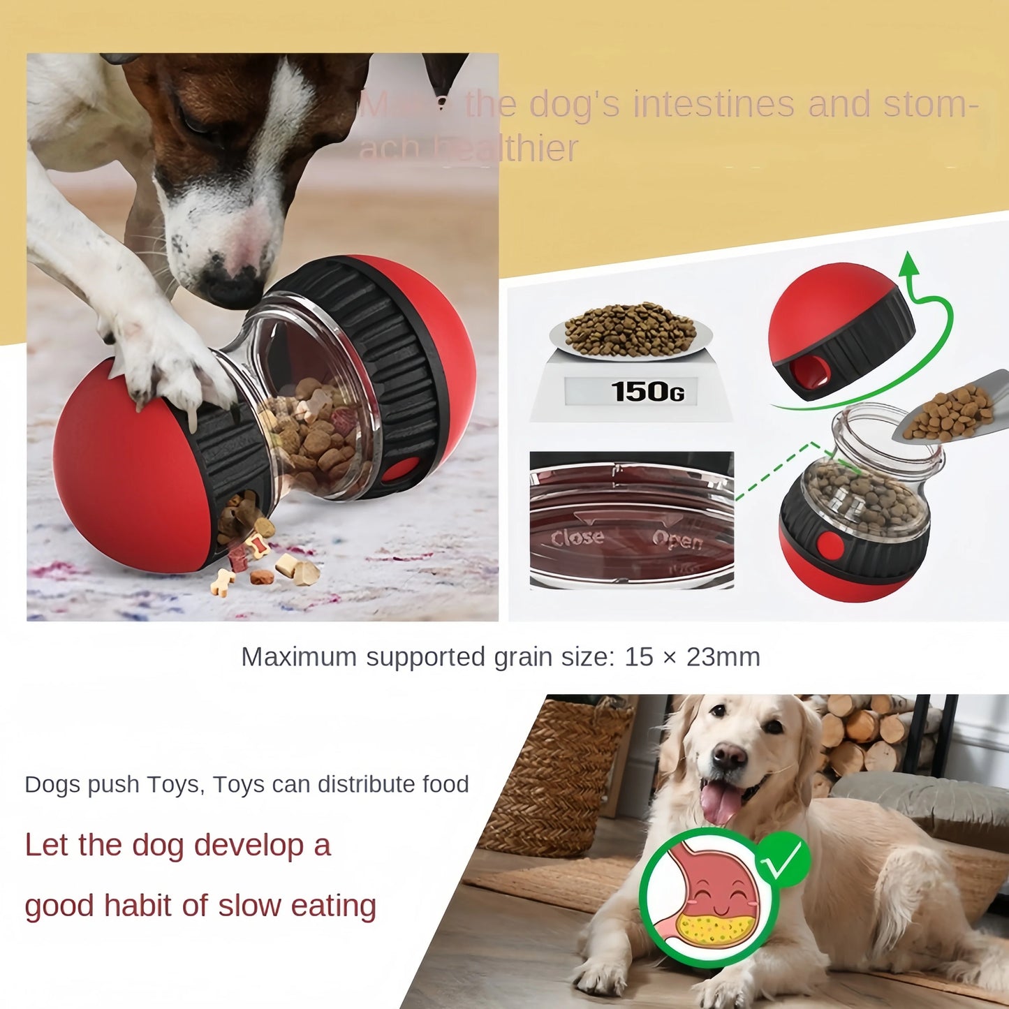 Pet Dog Leaky Food Toy: Healthy Feeding Made Fun!