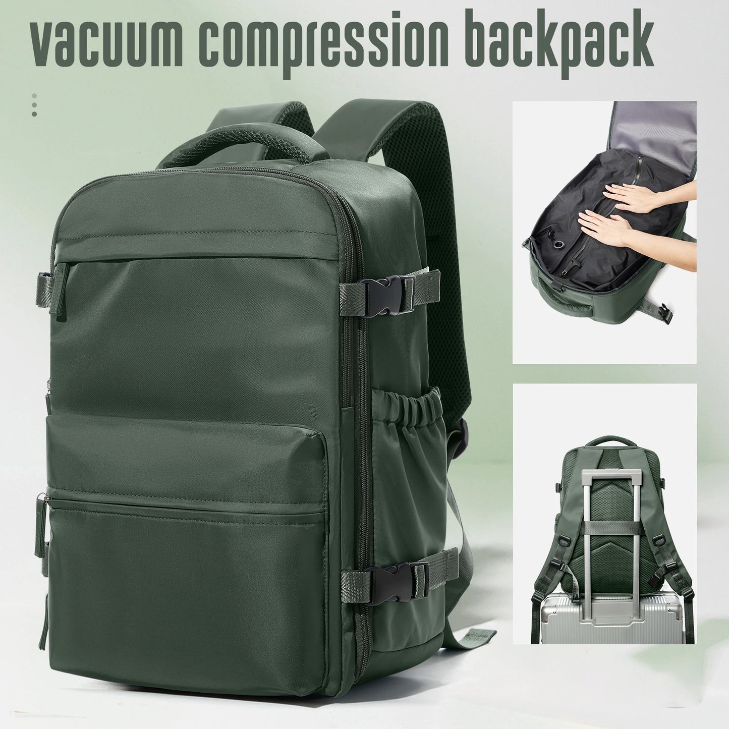 Vacuum Backpack Travel Bag for Men Large Capacity airback Backpack Business