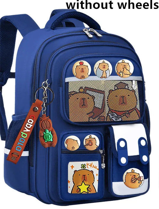 Children Trolley backpack wheels Student High capacity School bags