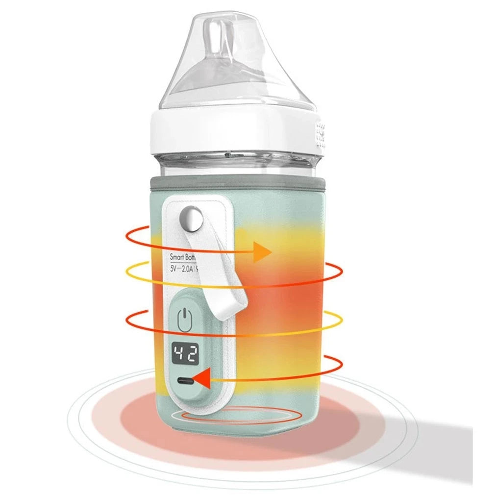 USB Charging Baby Bottle Warmer Bag Insulation Cover Heating Bottle