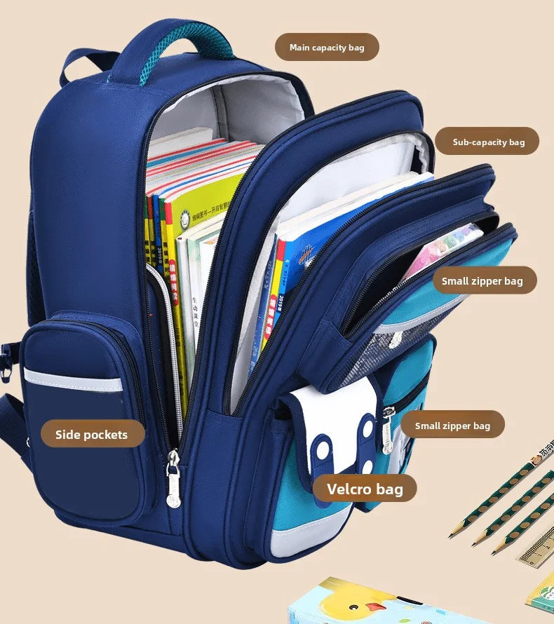 Children Trolley backpack wheels Student High capacity School bags