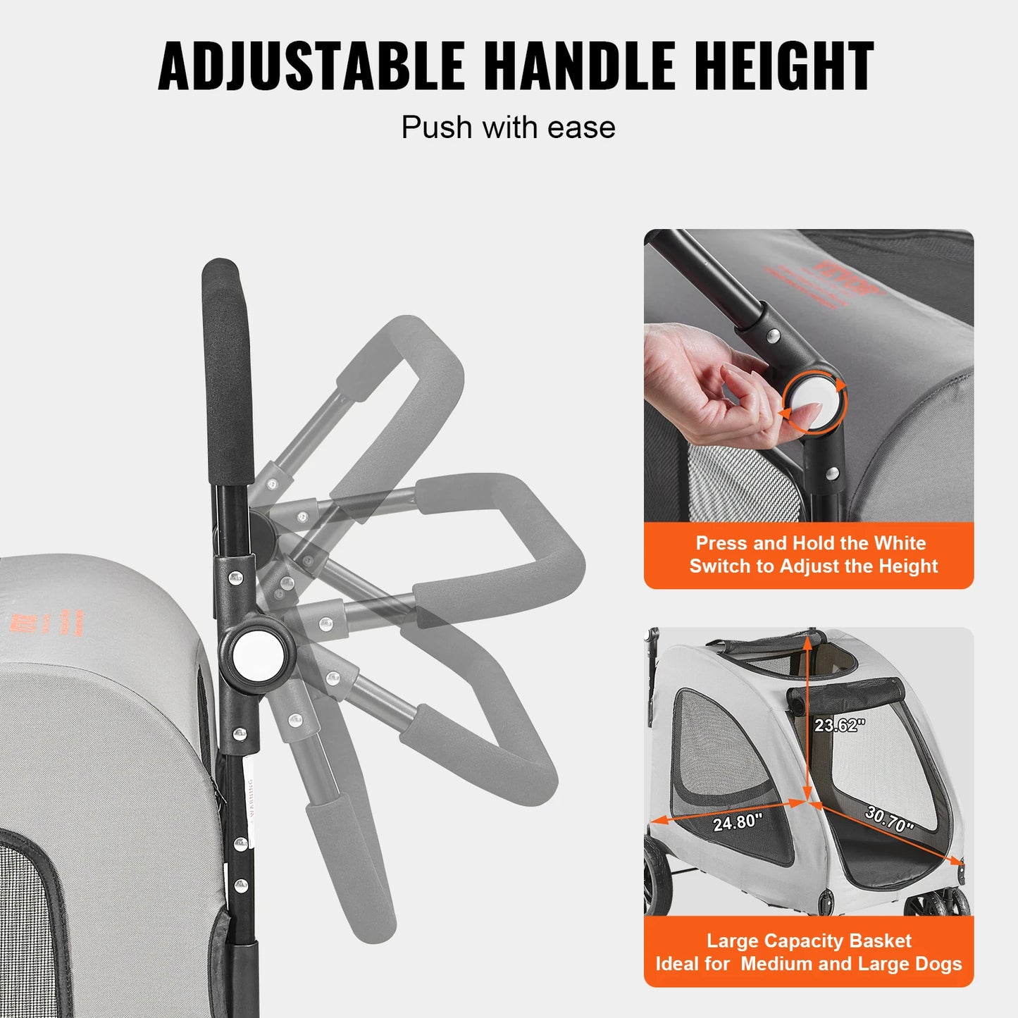 VEVOR 160lbs Pet Stroller: Adventure Awaits for Your Furry Friends!