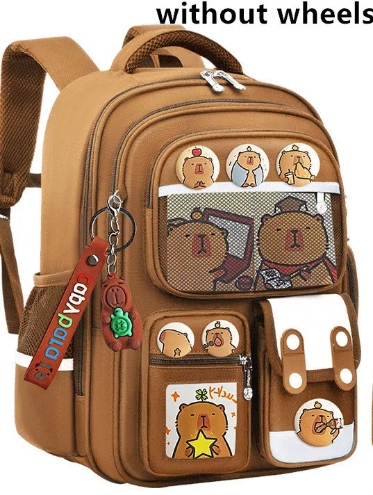 Children Trolley backpack wheels Student High capacity School bags