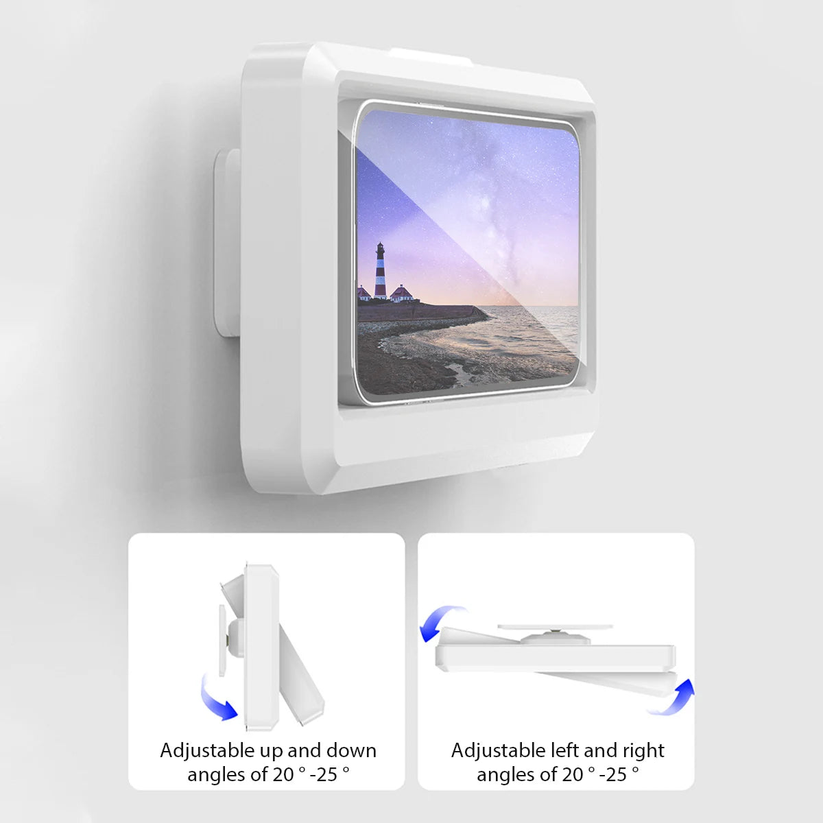 Bathroom Waterproof Phone Case Home Wall Holder Stand Box Self-adhesive