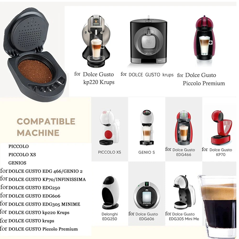 Capsule Adapter For Nespresso Original Capsules Convert forDolce Gusto Crema