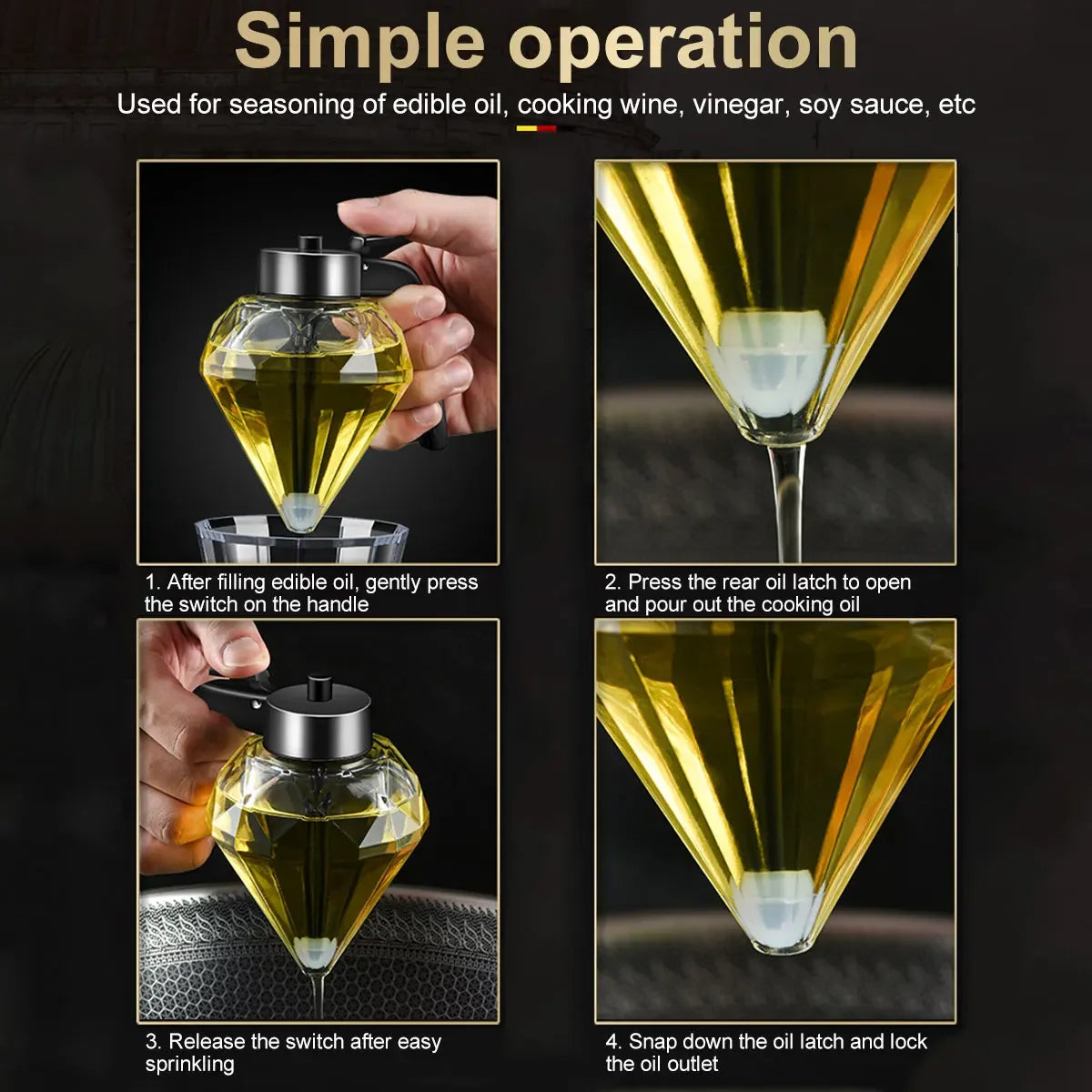 200ML No Drip Honey Dispenser with Stand