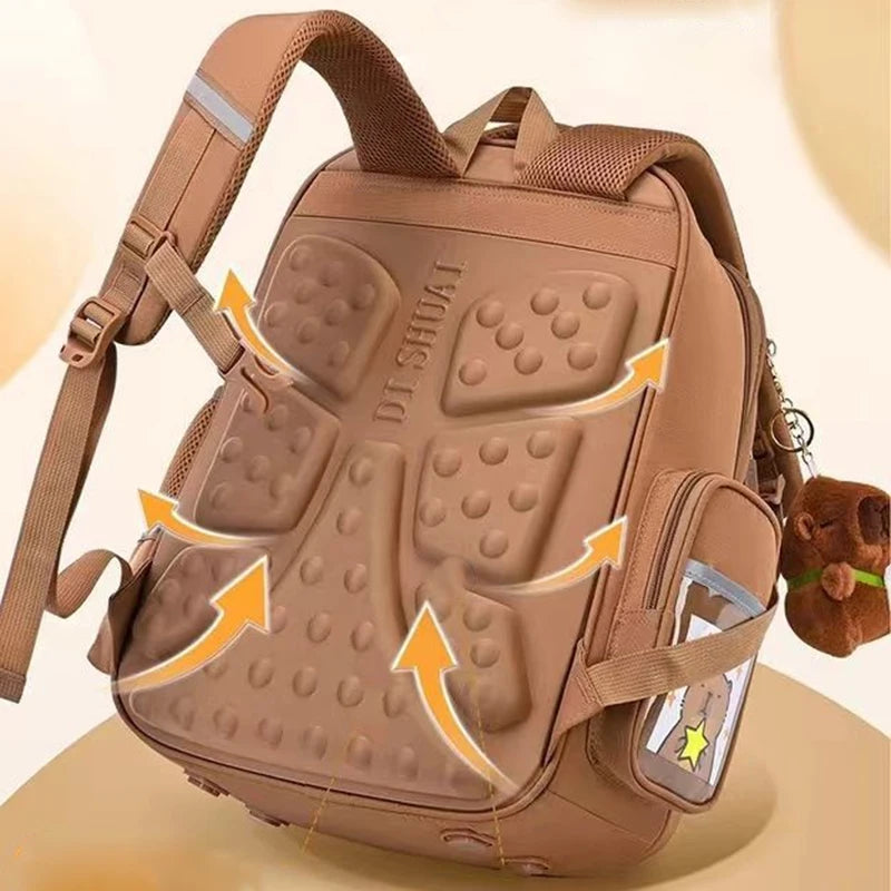 Capybara Children School Bags for Boys Kids Backpack Primary Schoolbag Orthopedic