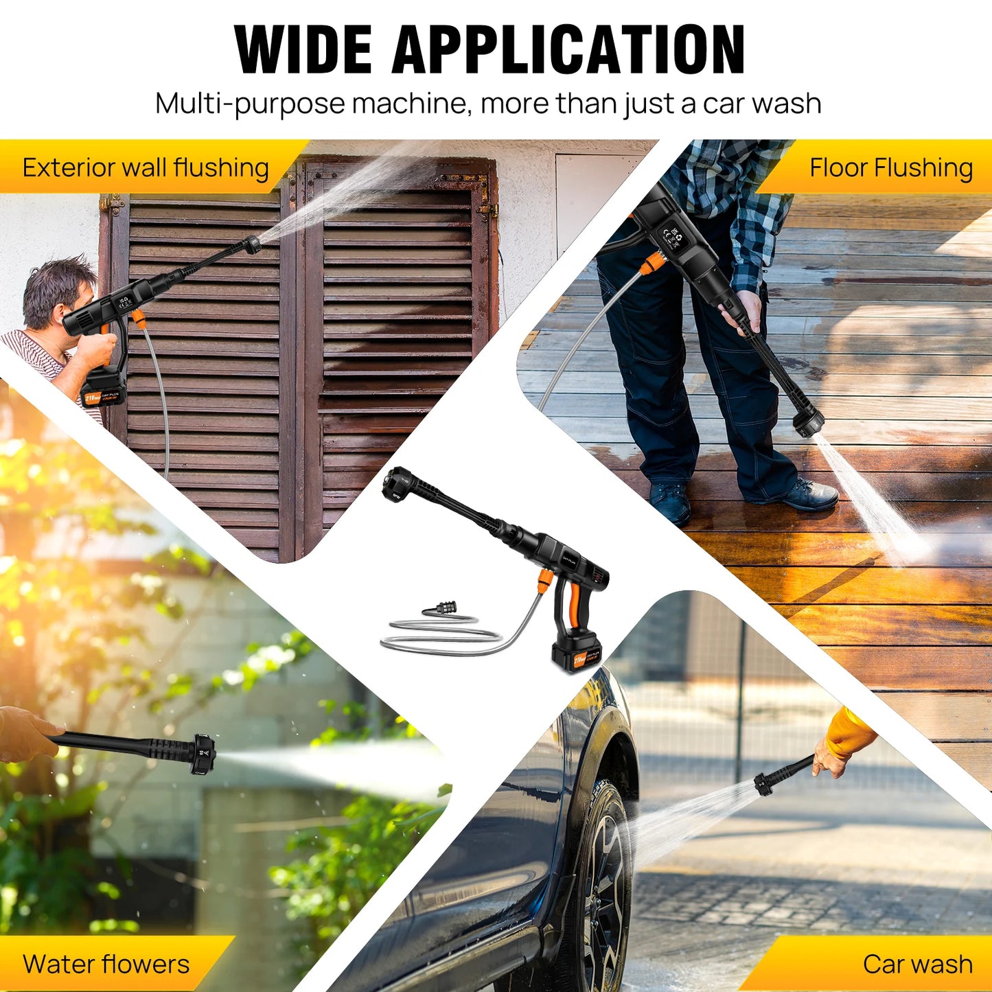DayPlus Cordless Pressure Washer,6-in-1 Portable Pressure Washer