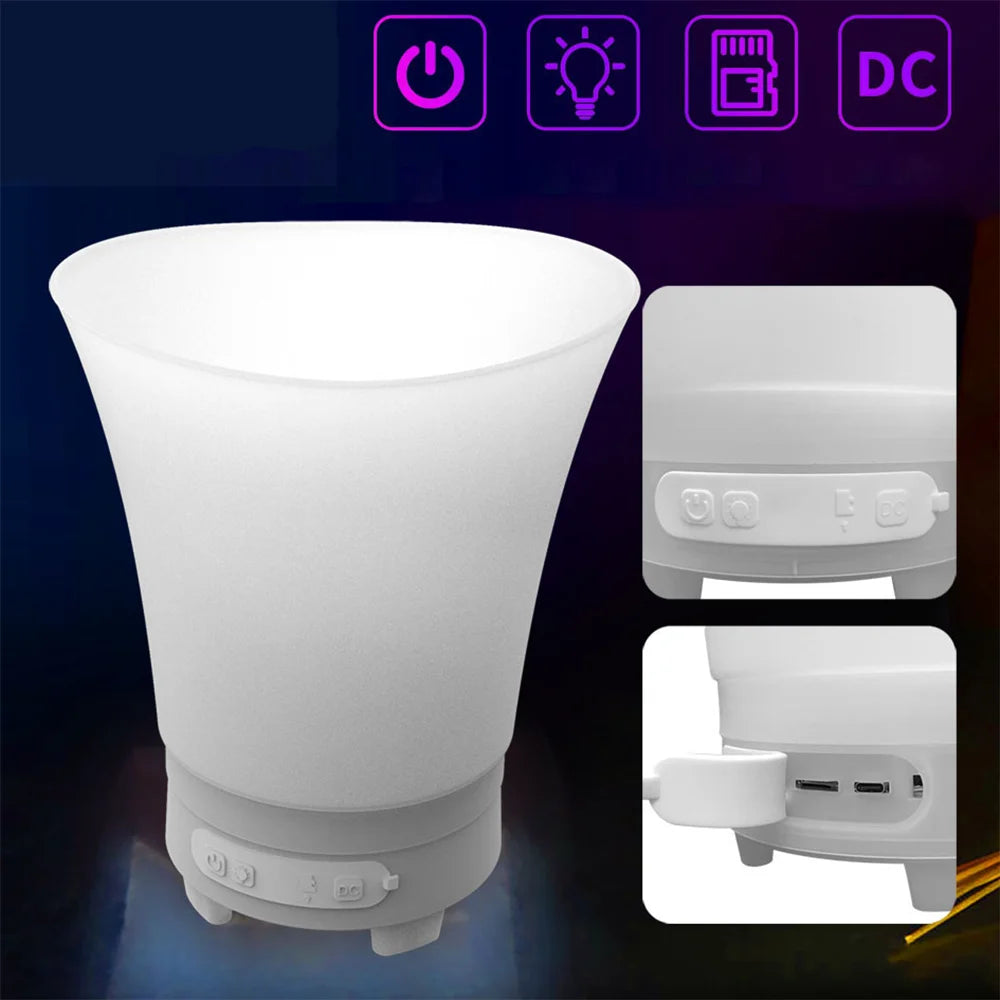 5L RGB LED Ice Bucket with Bluetooth speaker Waterproof Plastic Light Up Champagne beer