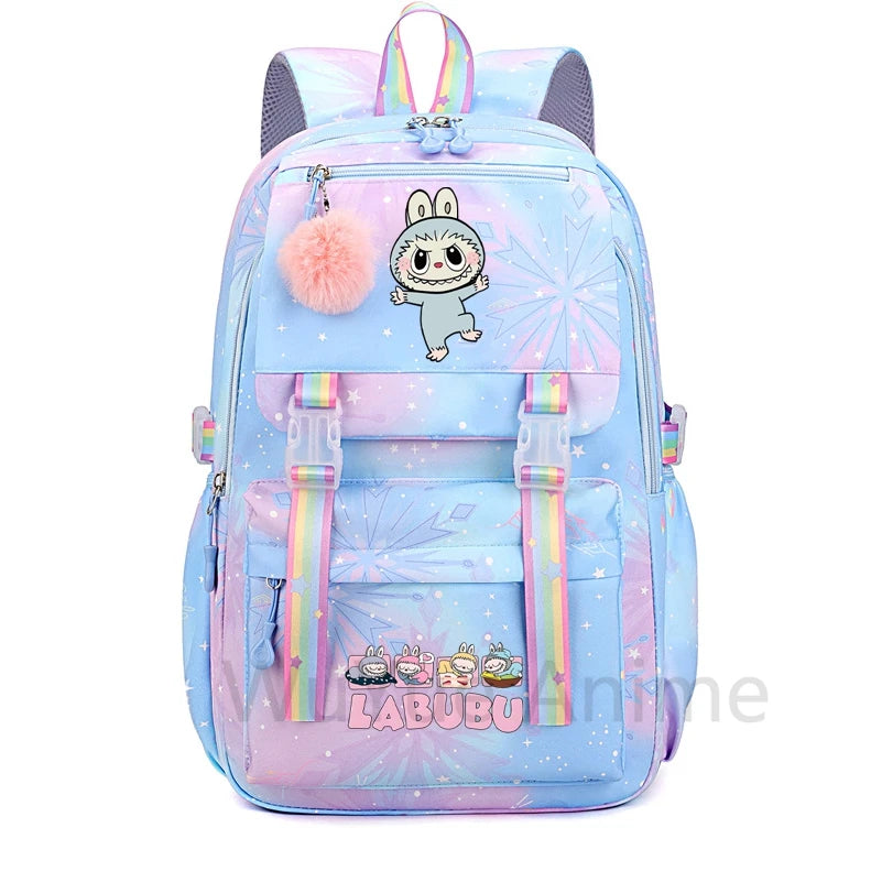 Mochila estampada fofa de anime para adolescentes estudantes crianças meninas meninos mochila escolar