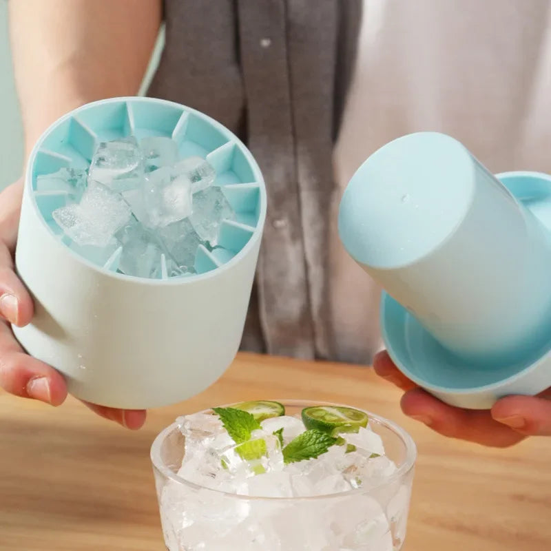 2-in-1 Ice Cube Tray & Ice Bucket