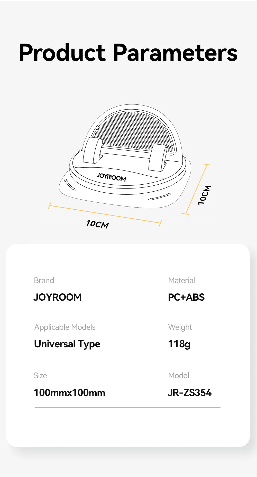 Joyroom Dashboard Car Phone Holder Universal 360° Rotation