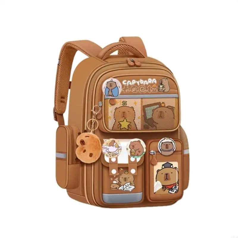 H3CB Unique Capybara Designs Backpack For Elementary Students Ergonomic
