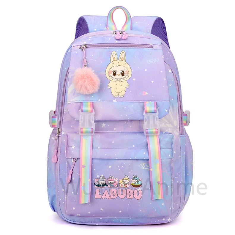 Mochila estampada fofa de anime para adolescentes estudantes crianças meninas meninos mochila escolar