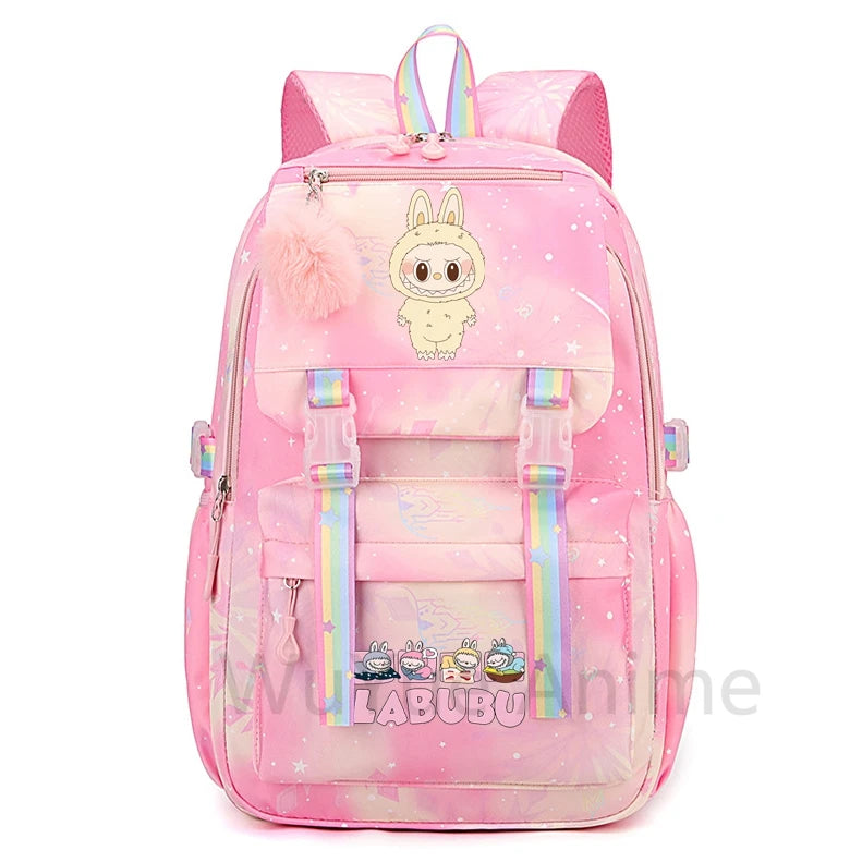 Mochila estampada fofa de anime para adolescentes estudantes crianças meninas meninos mochila escolar