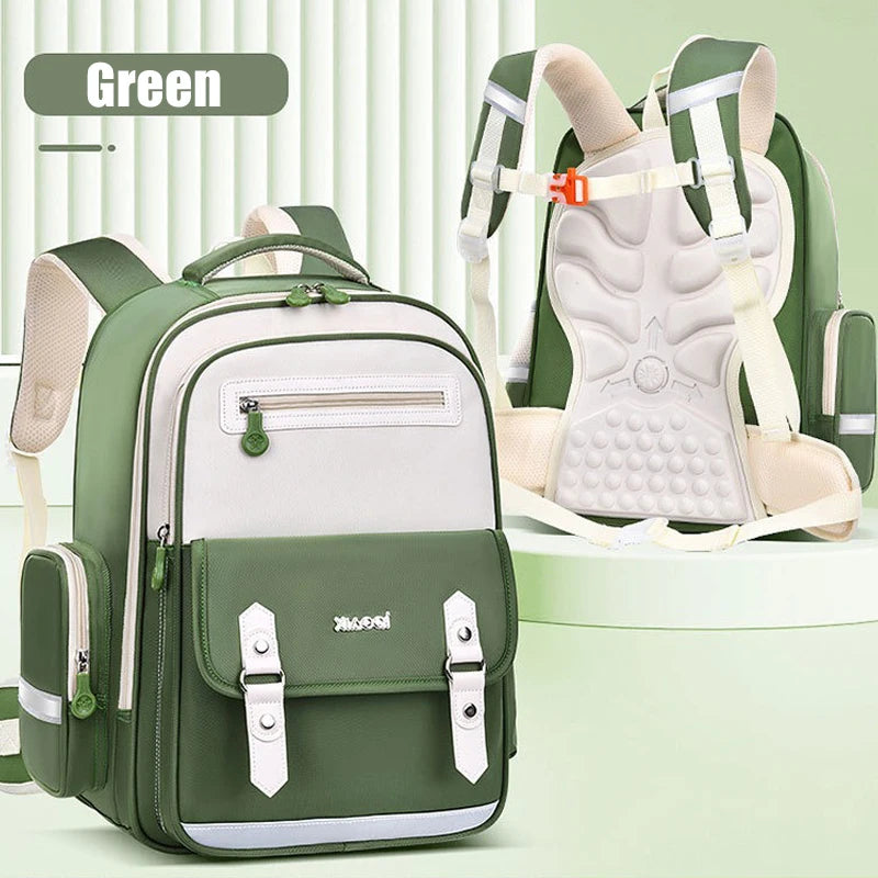 Kids Ergonomic School Bag Large Capacity Backpack for Primary School