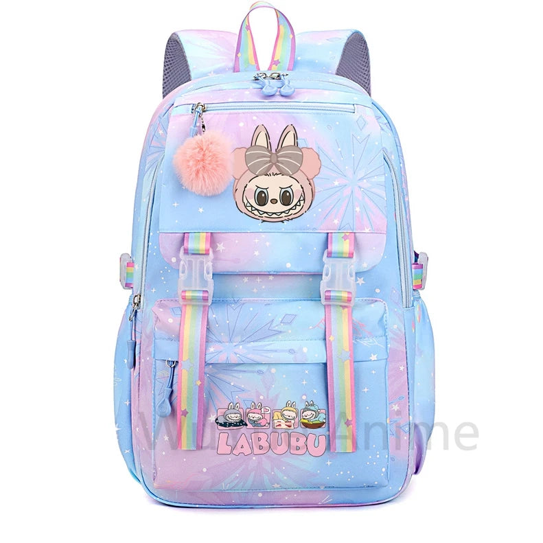 Mochila estampada fofa de anime para adolescentes estudantes crianças meninas meninos mochila escolar