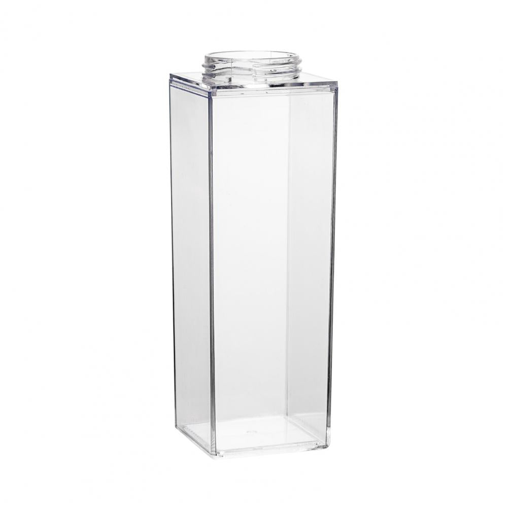 500/1000ml Water Bottle Transparent Large Capacity Square Milk