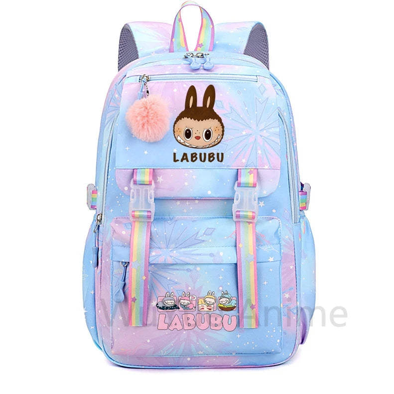 Mochila estampada fofa de anime para adolescentes estudantes crianças meninas meninos mochila escolar
