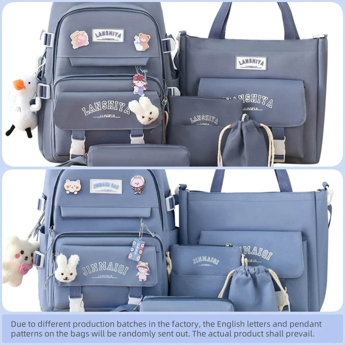 Conjunto de 5 pingentes grátis estilo floresta versão coreana casual harajuku estudante