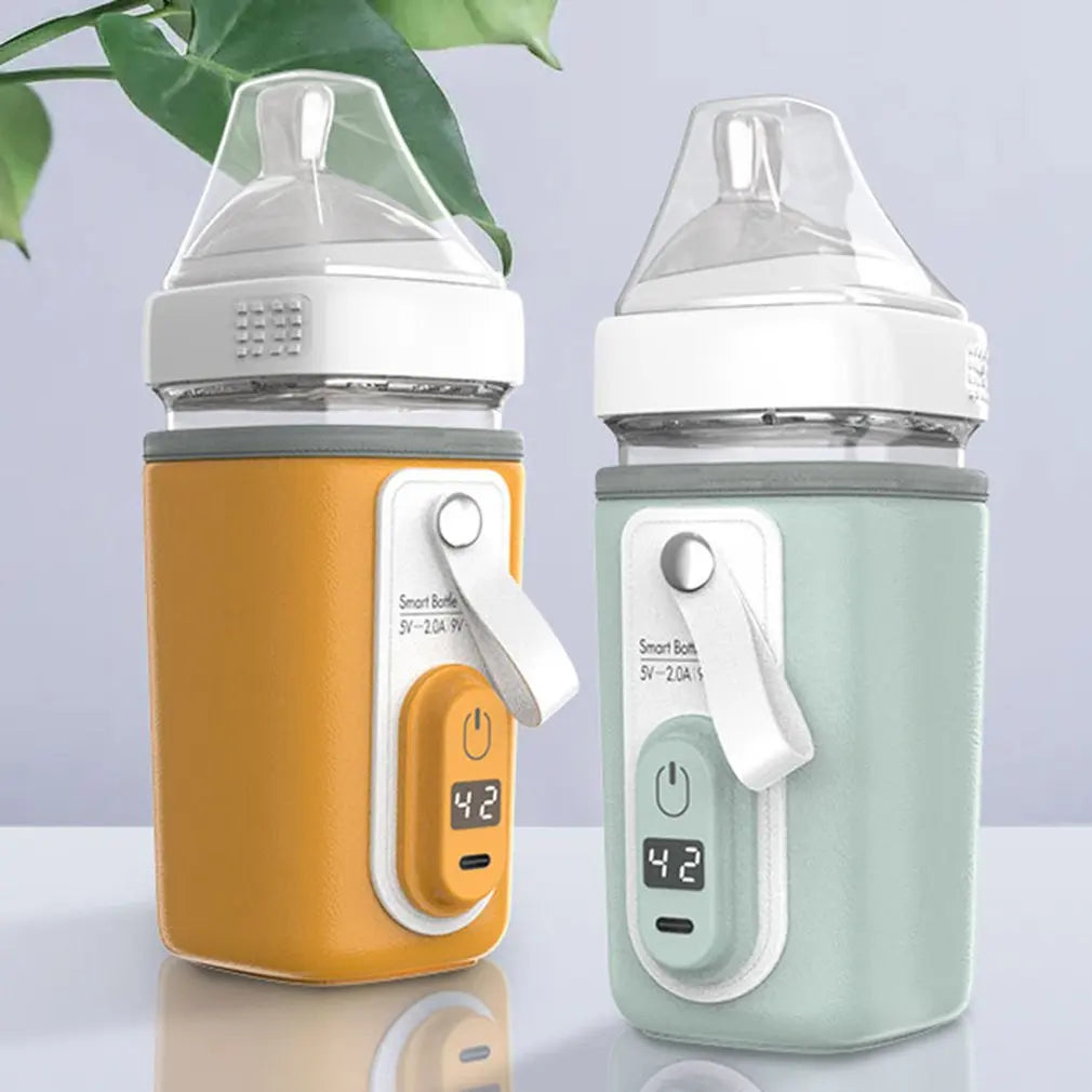 USB Charging Baby Bottle Warmer Bag Insulation Cover Heating Bottle