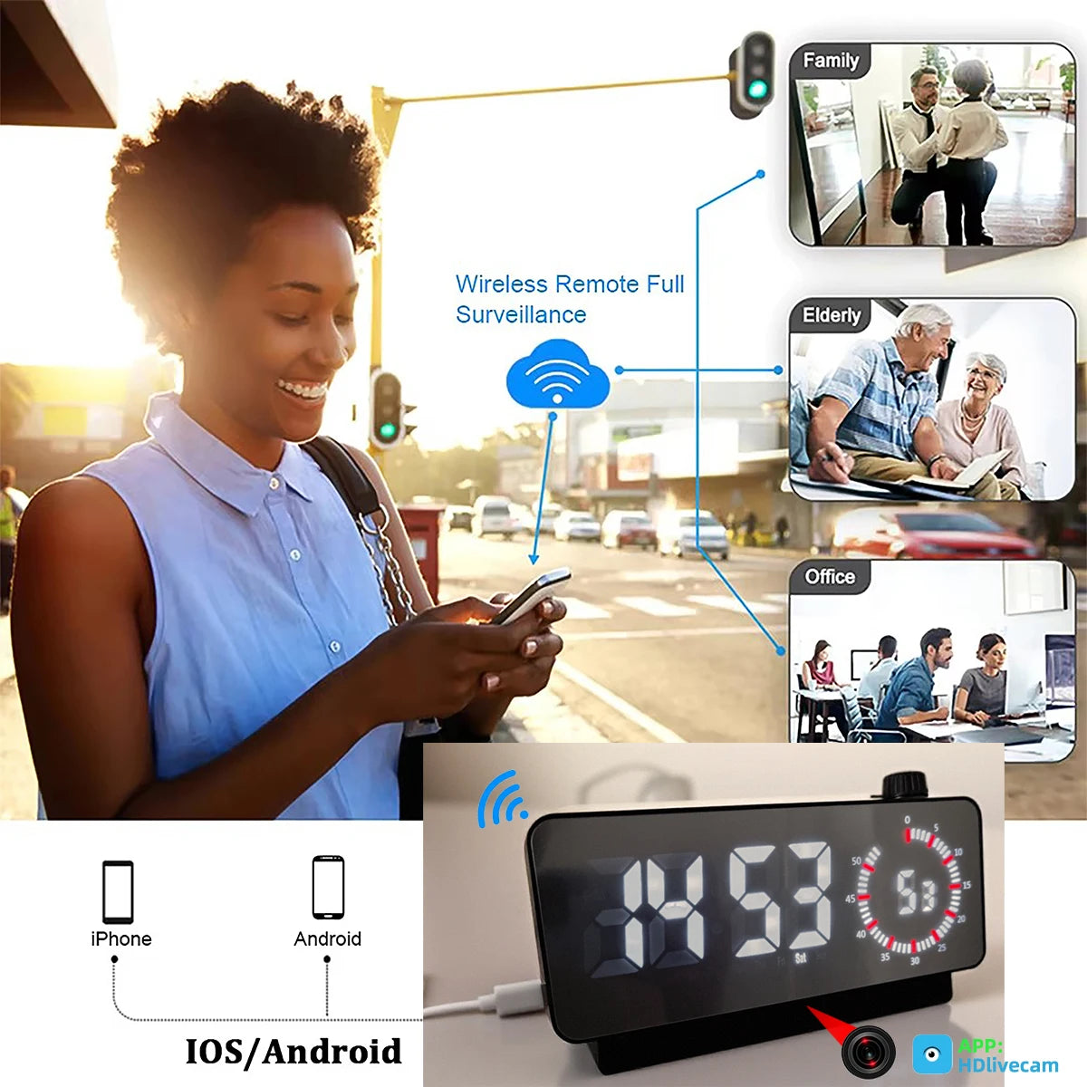 4K & 1080P HD WiFi Clock Camera – Smart, Secure, Invisible.