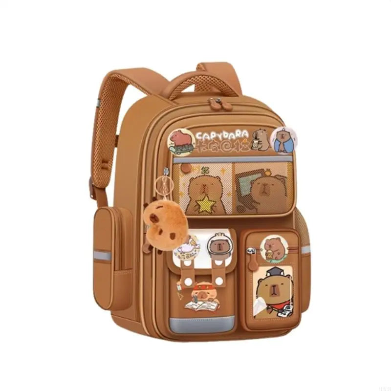 H3CB Unique Capybara Designs Backpack For Elementary Students Ergonomic