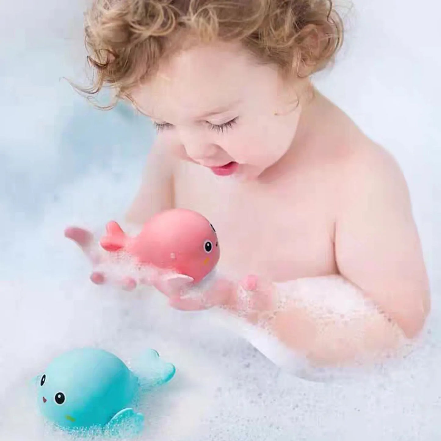 Summer Baby Water Gun Spray Toys Cute Little Yellow Duck Swimming