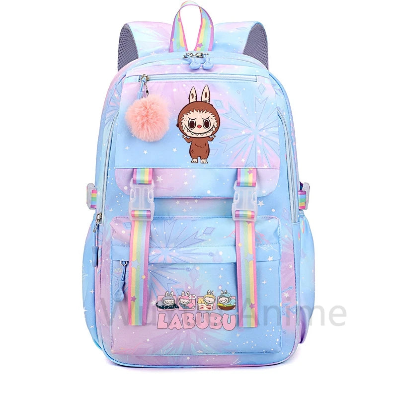 Mochila estampada fofa de anime para adolescentes estudantes crianças meninas meninos mochila escolar