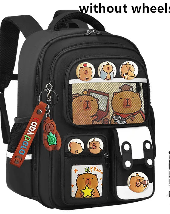 Children Trolley backpack wheels Student High capacity School bags