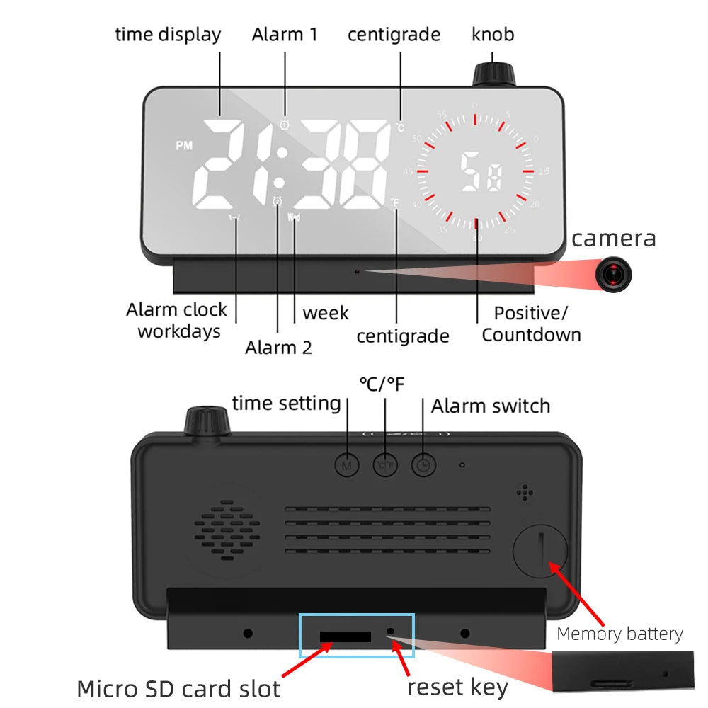 4K & 1080P HD WiFi Clock Camera – Smart, Secure, Invisible.