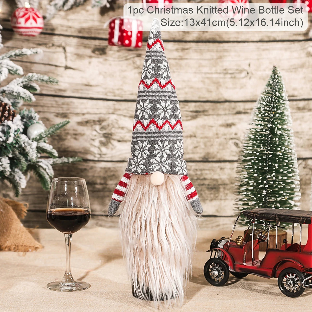 Christmas Wine Bottle Cover Merry Christmas Decoration For Home