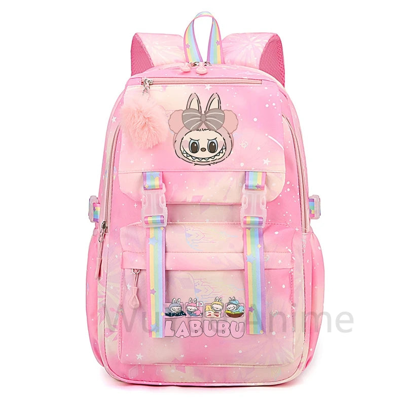 Mochila estampada fofa de anime para adolescentes estudantes crianças meninas meninos mochila escolar