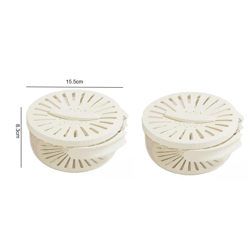 Fruit Drain Basket with Lid Vegetable Washing Bowl Foldable