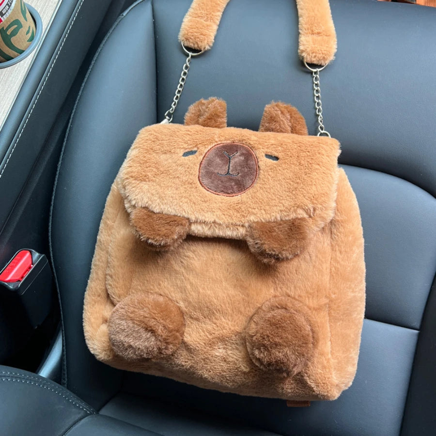 Capybara Plush Backpack Kawaii Fashion Plushie Doll Fur Pendant Children's