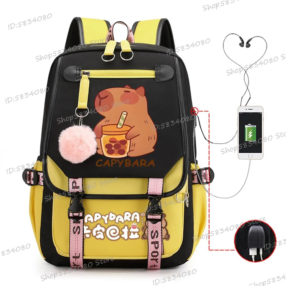 Students School Backpacks Trend 2025 Capybara Lover Gift High Quality Travel Laptop