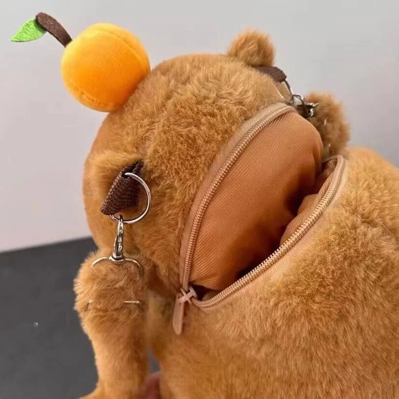 Capybara Plush Backpack Kawaii Fashion Plushie Doll Fur Pendant Children's