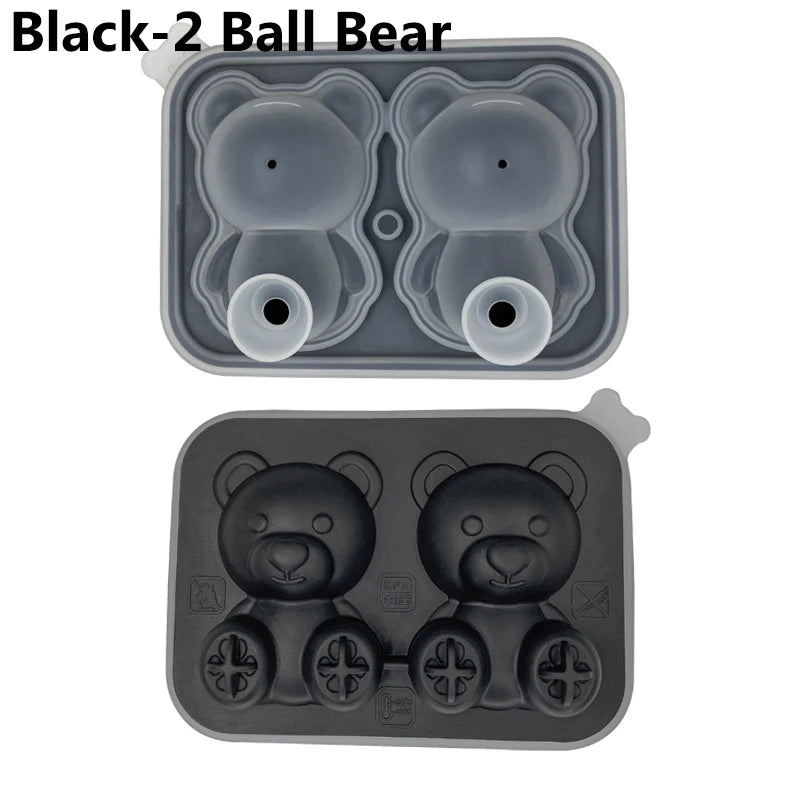 Cute Teddy Bear Ice Cube Making Mold Splash-proof