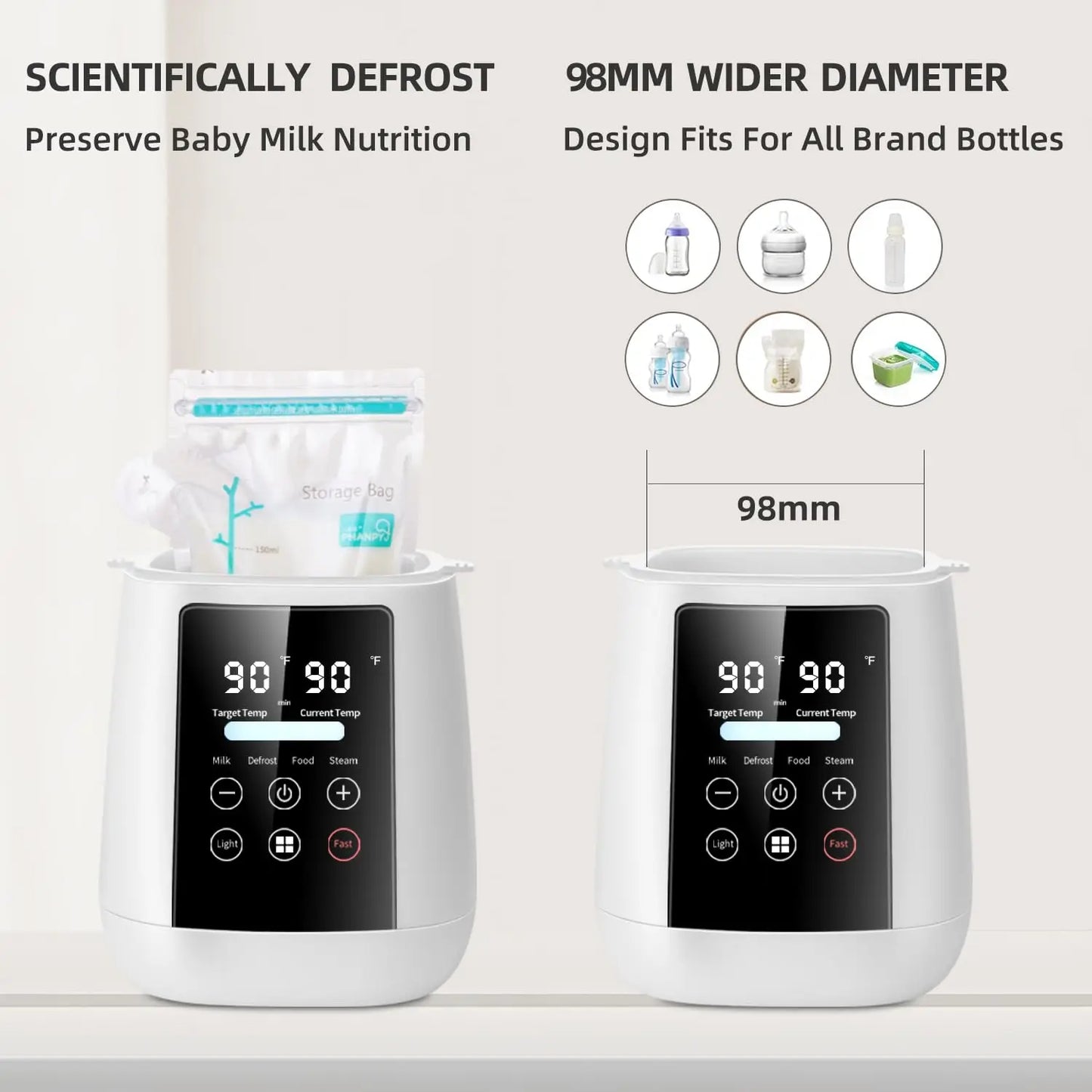 Baby Bottle Warmer & Sterilizer 24 hour 6-in-1Multifuntion Breast Milk