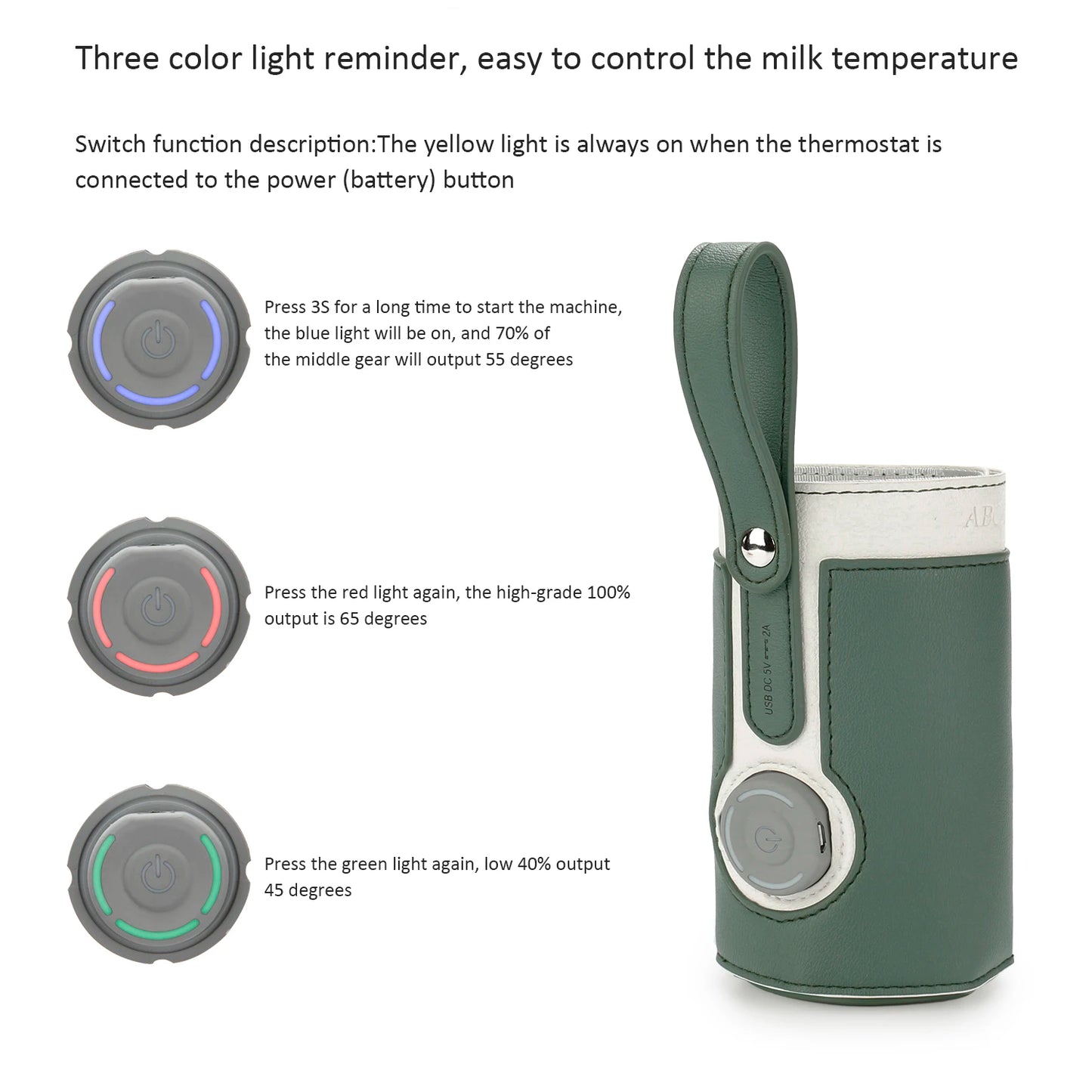 EfficiEent USB Milk Heat Keeper for Travel and Car Use