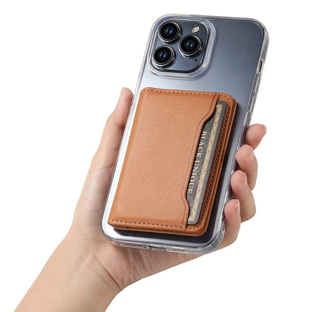 Wallet Case for Magsafe Leather Magnetic Bag Card Holder