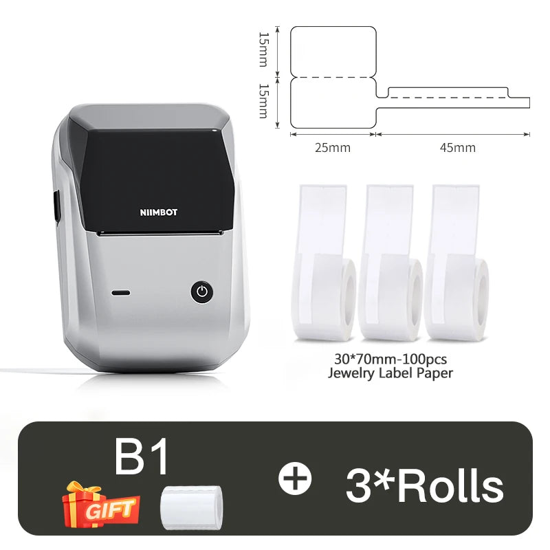 Label Printer Mini Bluetooth Sticker Maker Support Smartphones PC