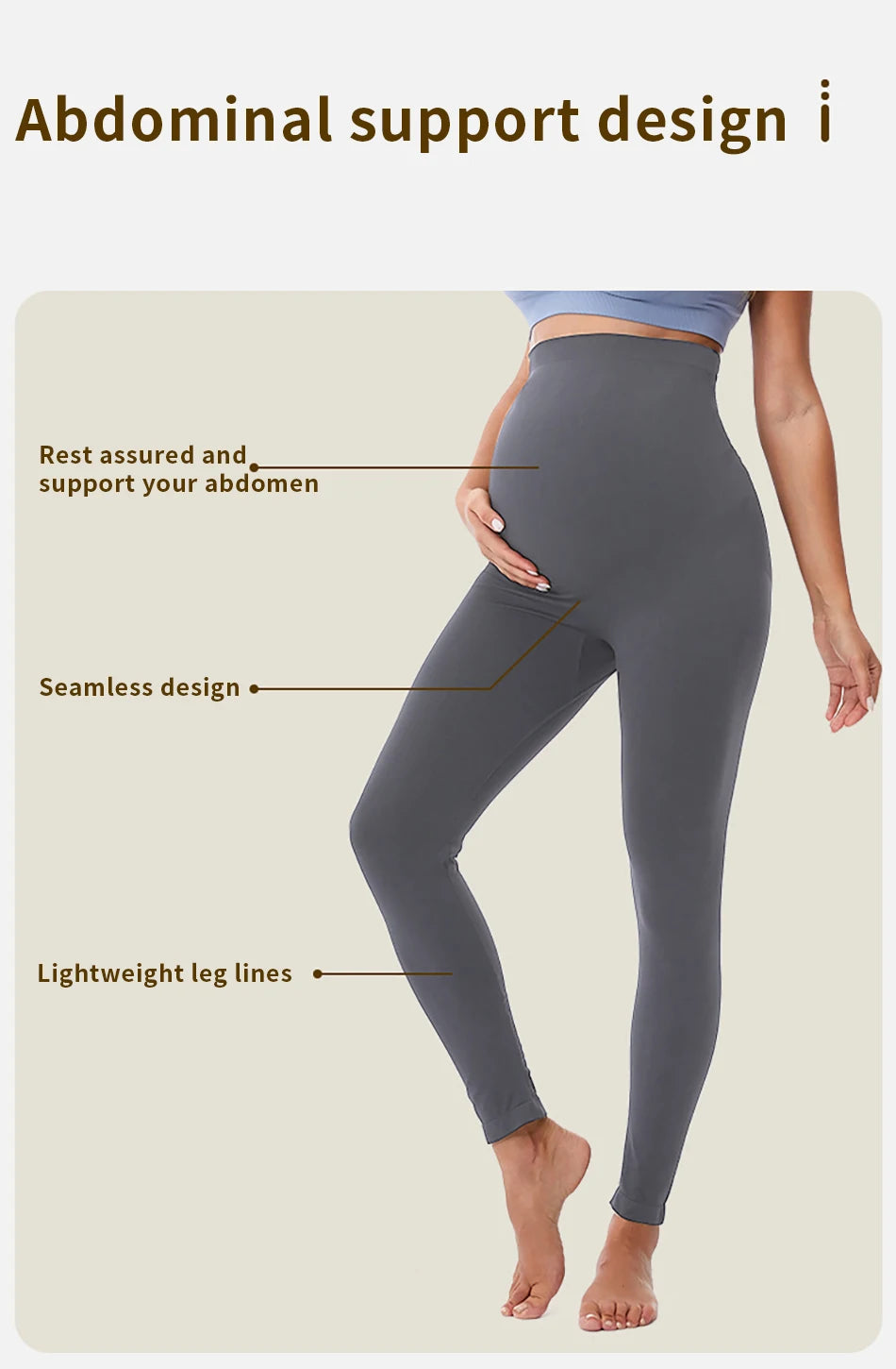 Abdominal Support High Elasticity Hip Lifting Leggings Pregnancy Clothes
