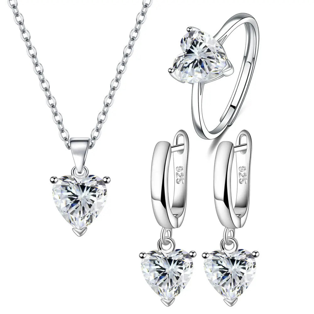 Elevate Your Elegance with Our 925 Sterling Silver Jewelry Set!