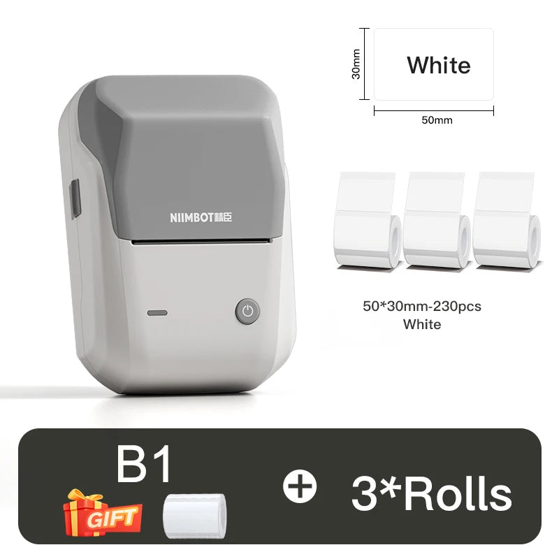 Label Printer Mini Bluetooth Sticker Maker Support Smartphones PC