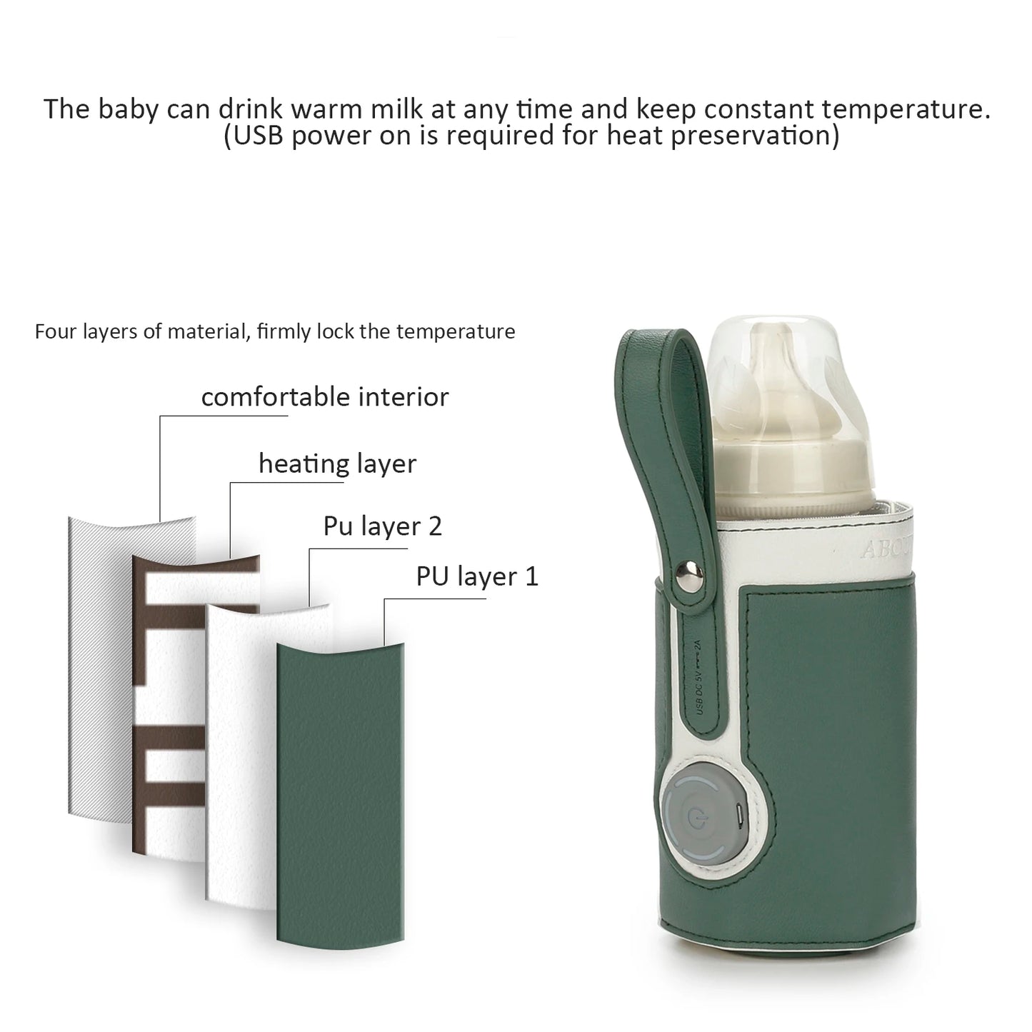 EfficiEent USB Milk Heat Keeper for Travel and Car Use
